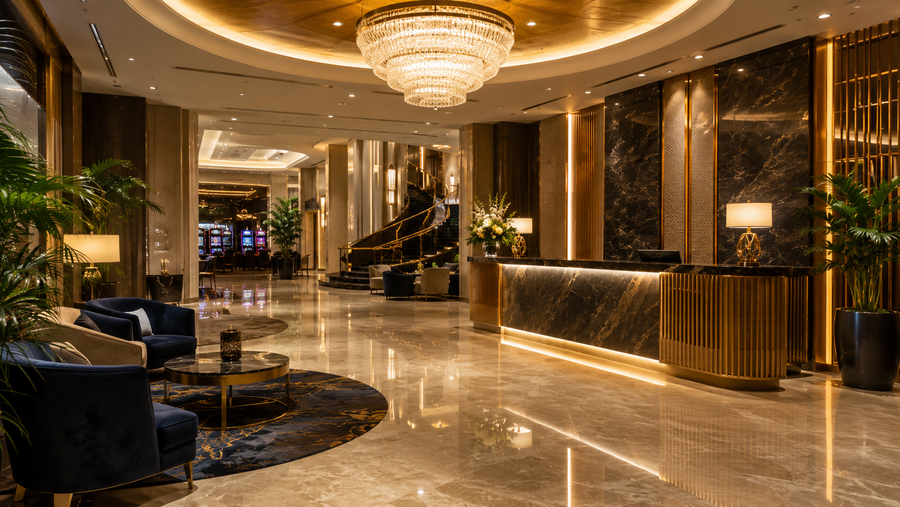 Eleganckie lobby hotelu w Polsce