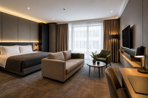 Apartament hotelowy dla gości biznesowych