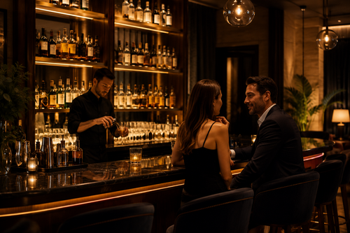 Bar hotelowy z wieczorną obsługą